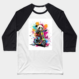 Scooter Panda Baseball T-Shirt